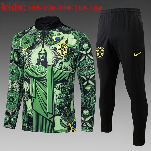 Ninos Sudadera De Training Brasil 2025/26 Verde